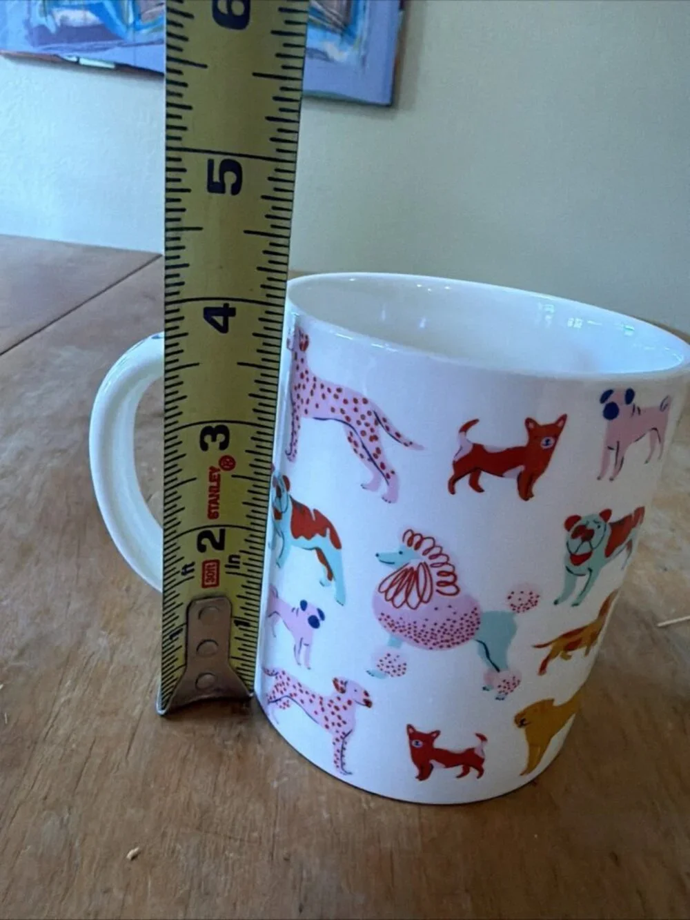 Dog Person Parker Lane Stoneware Pastel Colorful Large Coffee Tea Mug 16 oz EUC